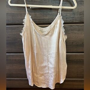 Satin Cami with Lace Detailing